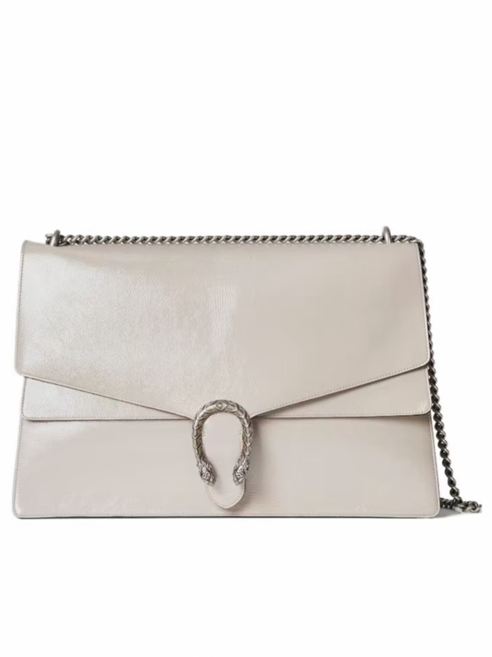 Gucci Dionysus Large Patent Leather Shoulder Bag – White